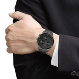  Shop Authentic Hugo Boss Dapper Chronograph Black Dial Black Steel Strap Watch For Men - 1513929 - Luxxuri