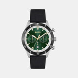  Shop Authentic Hugo Boss Santiago Green Dial Black Nylon Strap Watch for Men - 1513936 - Luxxuri