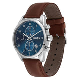  Shop Authentic Hugo Boss Skymaster Blue Dial Brown Leather Strap Watch for Men - 1513940 - Luxxuri