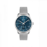  Shop Authentic Hugo Boss Sophio Blue Dial Silver Mesh Bracelet Watch for Men - 1513942 - Luxxuri