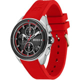  Shop Authentic Hugo Boss Volane Black Dial Red Rubber Strap Watch for Men - 1513959 - Luxxuri