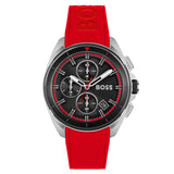  Shop Authentic Hugo Boss Volane Black Dial Red Rubber Strap Watch for Men - 1513959 - Luxxuri