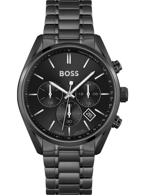  Shop Authentic Hugo Boss Champion Black Dial Black Steel Strap Watch for Men - 1513960 - Luxxuri