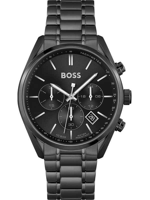  Shop Authentic Hugo Boss Champion Black Dial Black Steel Strap Watch for Men - 1513960 - Luxxuri