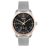  Shop Authentic Hugo Boss Sophio Black Dial Silver Mesh Bracelet Watch for Men -1513961 - Luxxuri