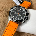  Shop Authentic Hugo Boss Energy Chronograph Quartz Black Dial Orange Rubber Strap Watch For Men - 1513970 - Luxxuri
