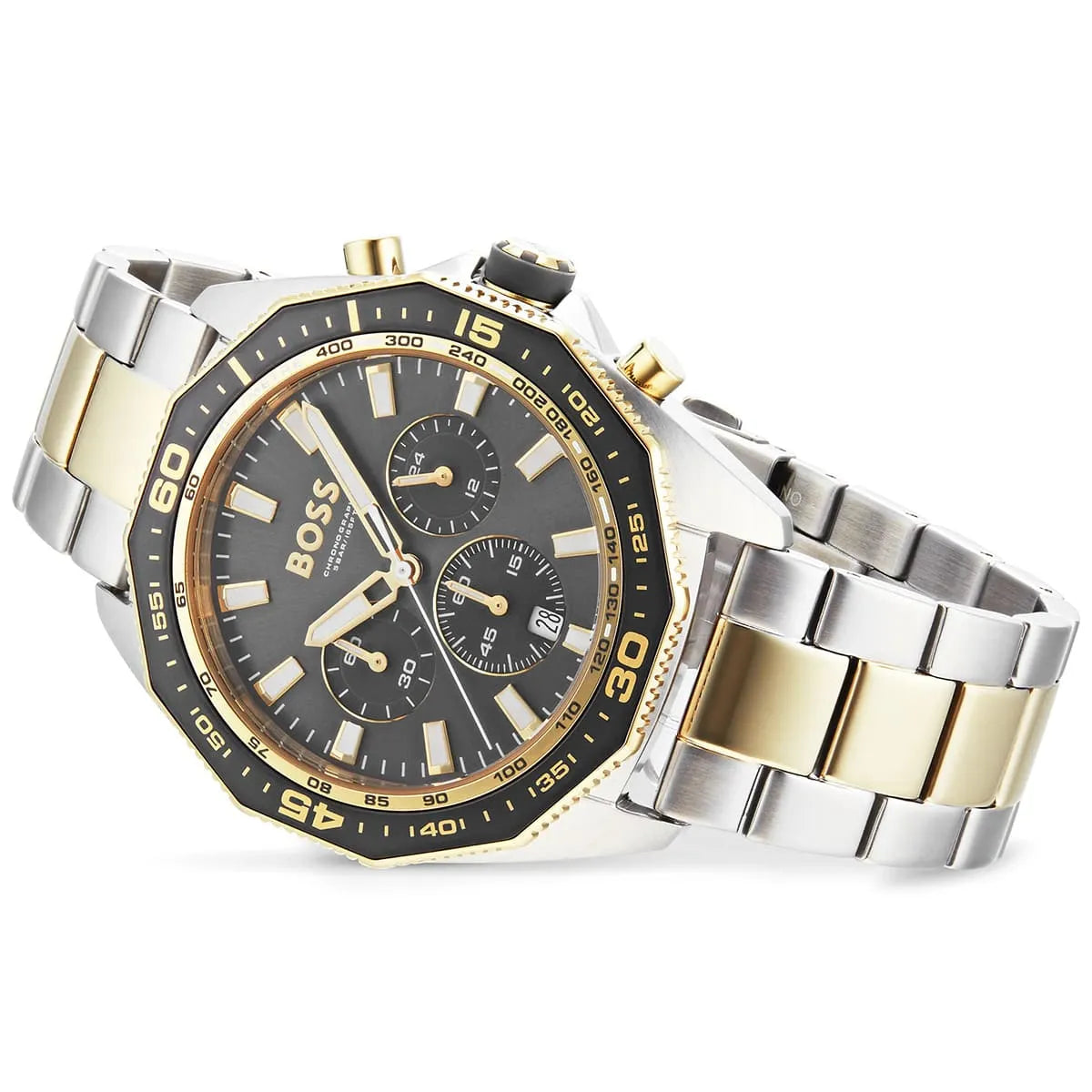  Shop Authentic Hugo Boss Energy Chronograph Grey Dial Two Tone Steel Strap Watch For Men - 1513974 - Luxxuri