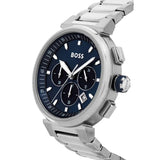  Shop Authentic Hugo Boss One Chronograph Blue Dial Silver Steel Strap Watch For Men - 1513999 - Luxxuri