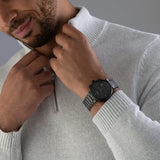 Shop Authentic Hugo Boss One Chronograph Black Dial Black Steel Strap Watch For Men - 1514001 - Luxxuri