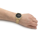  Shop Authentic Hugo Boss Trace Chronograph Black Dial Gold Steel Strap Watch For Men - 1514006 - Luxxuri