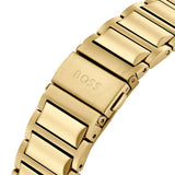  Shop Authentic Hugo Boss Trace Chronograph Black Dial Gold Steel Strap Watch For Men - 1514006 - Luxxuri
