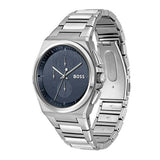  Shop Authentic Hugo Boss Steer Chronograph Blue Dial Silver Steel Strap Watch For Men - 1514048 - Luxxuri