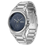  Shop Authentic Hugo Boss Steer Chronograph Blue Dial Silver Steel Strap Watch For Men - 1514048 - Luxxuri
