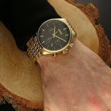  Shop Authentic Hugo Boss Gregor Chronograph Brown Dial Gold Steel Strap Watch For Men - 1514051 - Luxxuri