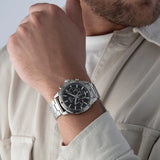  Shop Authentic Hugo Boss Troper Chronograph Blue Dial Silver Steel Strap Watch For Men - 1514057 - Luxxuri