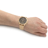  Shop Authentic Hugo Boss Troper Chronograph Green Dial Gold Steel Strap Watch For Men - 1514059 - Luxxuri