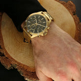  Shop Authentic Hugo Boss Troper Chronograph Green Dial Gold Steel Strap Watch For Men - 1514059 - Luxxuri