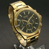  Shop Authentic Hugo Boss Troper Chronograph Green Dial Gold Steel Strap Watch For Men - 1514059 - Luxxuri