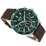  Shop Authentic Hugo Boss Troper Chronograph Green Dial Brown Leather Strap Watch For Men - 1514098 - Luxxuri