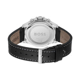  Shop Authentic Hugo Boss Troper Chronograph Black Dial Black Leather Strap Watch For Men - 1514099 - Luxxuri
