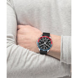  Shop Authentic Hugo Boss Troper Chronograph Black Dial Black Leather Strap Watch For Men - 1514099 - Luxxuri