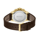  Shop Authentic Hugo Boss Troper Chronograph Black Dial Brown Leather Strap Watch For Men - 1514100 - Luxxuri
