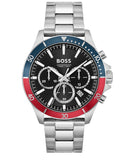  Shop Authentic Hugo Boss Troper Chronograph Black Dial Silver Steel Strap Watch For Men - 1514108 - Luxxuri