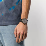  Shop Authentic Versace Hellenyium Analog Black Dial Black Steel Strap Watch For Men - VEVK00320 - Luxxuri