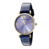  Shop Authentic Emporio Armani Gianni T Bar Blue Dial Blue Leather Strap Watch For Women - AR1875 - Luxxuri