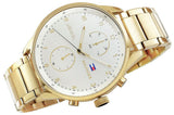  Shop Authentic Tommy Hilfiger Chase Quartz White Dial Gold Steel Strap Watch for Men - 1791576 - Luxxuri