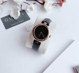  Shop Authentic Gucci Diamantissima Quartz Black Dial Black Leather Strap Watch for Women - YA141401 - Luxxuri