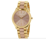  Shop Authentic Michael Kors Slim Runway Pink Dial Two Tone Steel Strap Watch for Women - MK3493 - Luxxuri