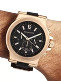  Shop Authentic Michael Kors Dylan Black Dial Black Rubber Strap Watch for Men - MK8184 - Luxxuri