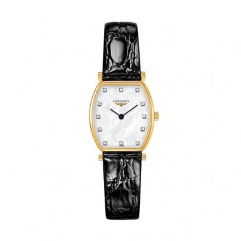  Shop Authentic Longines La Grande Classique de Longines Tonneau White Dial Black Leather Strap Watch for Women - L4.205.2.87.2 - Luxxuri