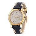  Shop Authentic Burberry The City Gold Dial Black Leather Strap Watch for Men - BU9032 - Luxxuri