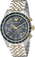  Shop Authentic Emporio Armani Tazio Chronograph Blue Dial Gold & Silver Stainless Steel Strap Watch For Men - AR8030 - Luxxuri