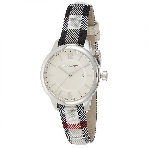  Shop Authentic Burberry Classic Stone Silver Dial Horseberry Black Leather Strap Watch for Women - BU10103 - Luxxuri