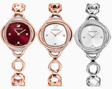  Shop Authentic Swarovski Crystal Flower Silver Dial Silver Steel Strap Watch for Women - 5547622 - Luxxuri