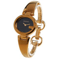  Shop Authentic Gucci Guccissima Collection Quartz Black Dial Rose Gold Steel Strap Watch For Women - YA134509 - Luxxuri