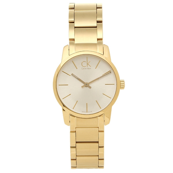  Shop Authentic Calvin Klein City White Dial Gold Steel Strap Watch for Women - K2G23546 - Luxxuri