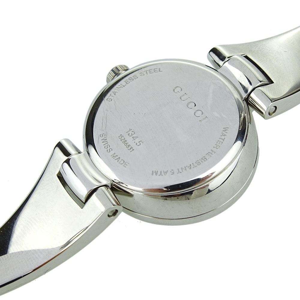  Shop Authentic Gucci Guccisima Quartz Black Dial Silver Steel Strap Watch For Women - YA134501 - Luxxuri