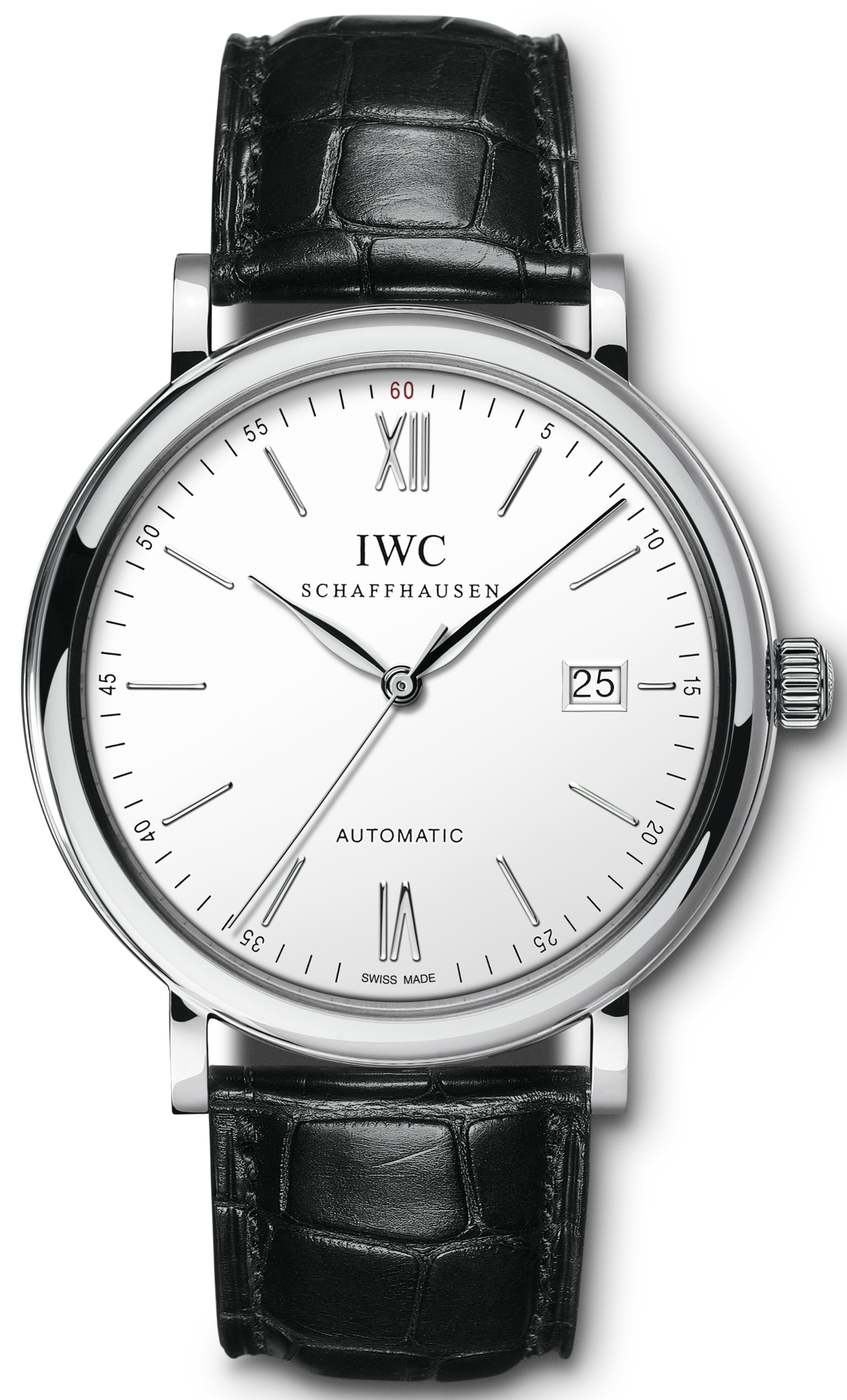  Shop Authentic IWC Portofino Automatic White Dial Black Leather Strap Watch for Men - IW356501 - Luxxuri