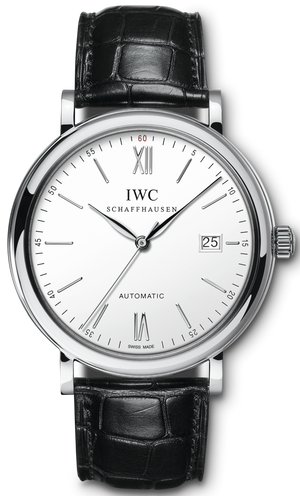  Shop Authentic IWC Portofino Automatic White Dial Black Leather Strap Watch for Men - IW356501 - Luxxuri