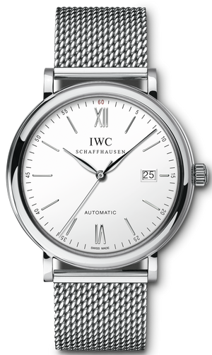  Shop Authentic IWC Portofino Automatic White Dial Silver Mesh Bracelet Watch for Men - IW356505 - Luxxuri