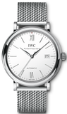  Shop Authentic IWC Portofino Automatic White Dial Silver Mesh Bracelet Watch for Men - IW356505 - Luxxuri