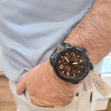  Shop Authentic Fossil Bronson Automatic Skeleton Black Dial Black Steel Strap Watch for Men - ME3256 - Luxxuri