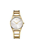  Shop Authentic Calvin Klein Stately White Dial Gold Steel Strap Watch for Women - K3G2352W - Luxxuri