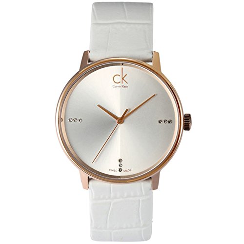  Shop Authentic Calvin Klein Accent White Dial White Leather Strap Watch for Men - K2Y2X6KW - Luxxuri