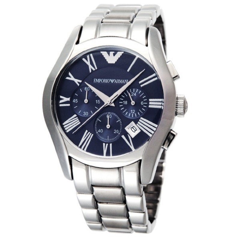  Shop Authentic Emporio Armani Classic Blue Dial Silver Steel Strap Watch For Men - AR1635 - Luxxuri