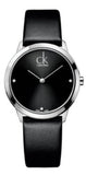  Shop Authentic Calvin Klein Minimal Black Dial Black Leather Strap Watch for Women - K3M231C4 - Luxxuri